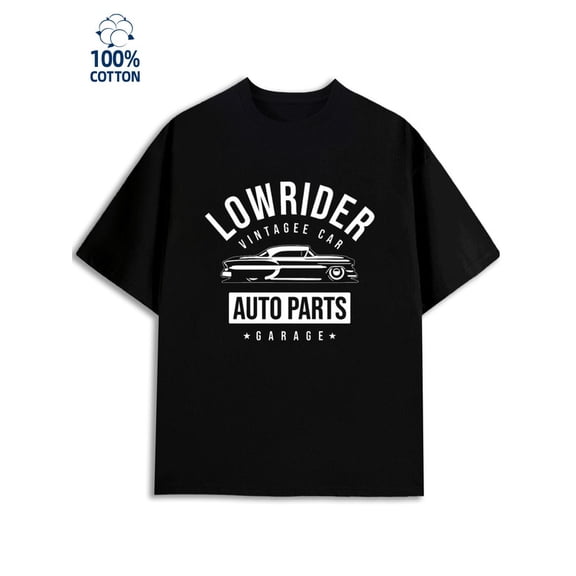 Lowrider Tee for men garage 180G 100% Cotton black graphic gray Retro Unisex Shirt Short Sleeve tshirts Retro Unisex Shirt Graphic Tee tshirts Casual Unisex Shirt Graphic tshirts