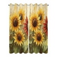 thumbnail image 2 of nqOlkjepod Outdoor Curtains for Patio Waterproof, Summer Sunflowers Outdoor Privacy Panels Grommet, Spring Oil Painting Floral Leaf Plant Blackout Outside Curtains for Porch 54"x108", 2 Panels, 2 of 8