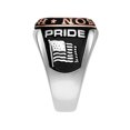 thumbnail image 4 of Order Now for 2025 Graduation, Freestyle Men's Platinum and 14K Rose Gold over Sterling Double Row Class Ring, Personalized, High School or College Graduation, 4 of 8