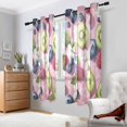 thumbnail image 2 of Yayeee Window Curtains Set of 2 for Living Room Light Filtering 63"x42", Pink Blueberries, 2 of 7