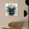 thumbnail image 4 of 16 Inch Wall Clock Battery Operated Square Clock Decorative for Office, Kitchen, Outdoor, Living Room，Sugar Skull Day of The Dead Vintage Colorful, 4 of 4