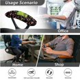 thumbnail image 4 of SCRAWLGOD 3 Pieces Removable Office Chair Slipcover with Arm Rest Slipcovers Elastic High Back Chair Cover Crease Resistant Boss Chair Protector, Cucumber Heart Sunglasses, S, 4 of 7