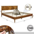 thumbnail image 6 of RORNS Panthera Solid Wood Platform Bedframe With Headboard - King - Caramel, 6 of 8