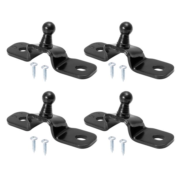 4 Set 10mm Car Vehicle Ball Studs Mounting Brackets Black for Gas