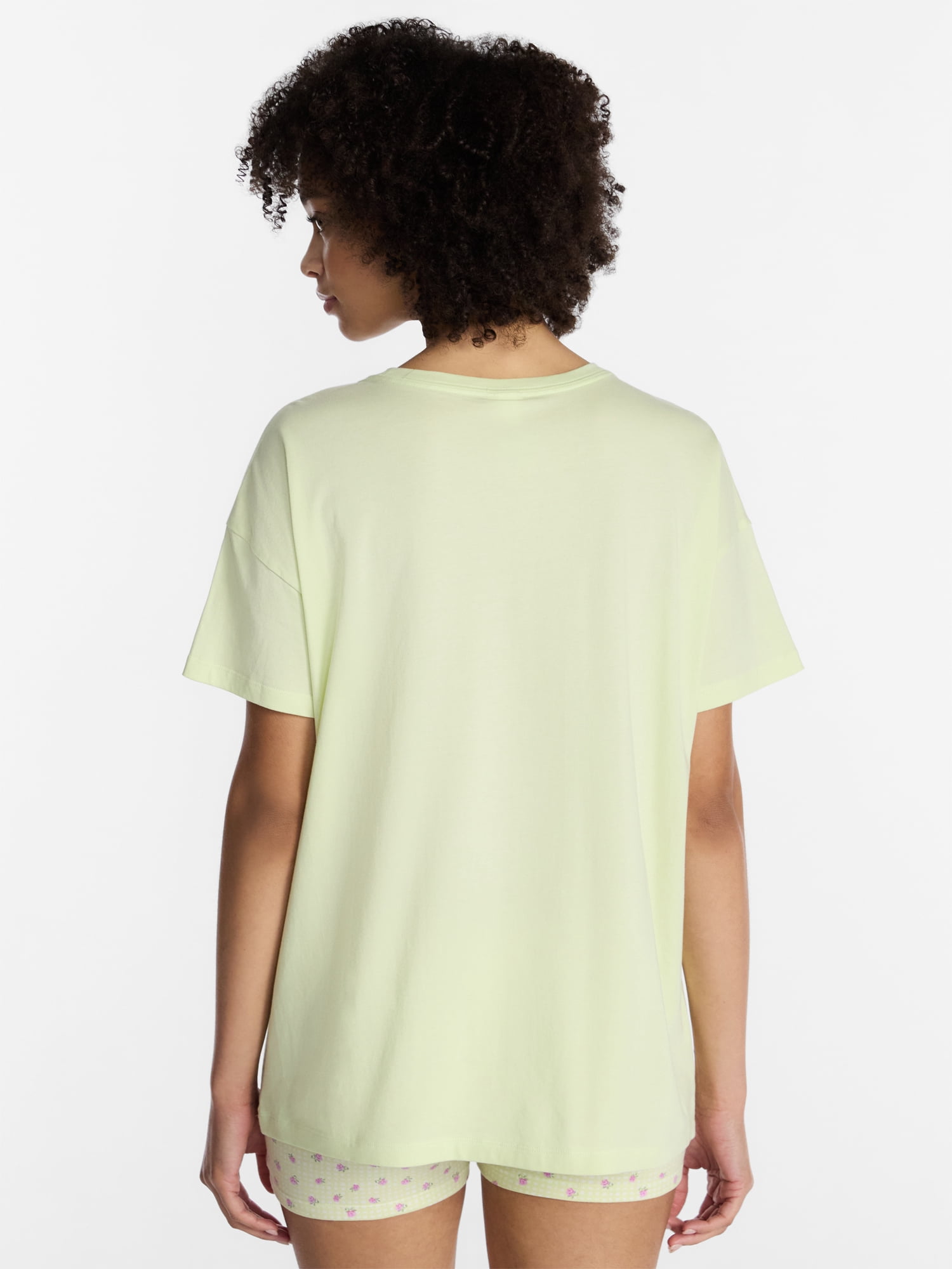 No Boundaries Sleepwear Oversized Graphic Cotton Tee, Women’s and Women’s Plus XXS-3X