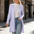 thumbnail image 2 of AGWOLF Cardigan Sweaters for Women Long Sleeve Open Front Lightweight Cardigans Loose Fit Long Cardigans for Women Soft Casual Coats for Work and Office XL, 2 of 9