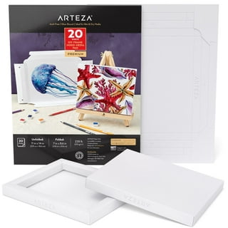 Arteza DIY Foldable 6x6 Canvas Coloring Frame, Portrait - 30 Sheets