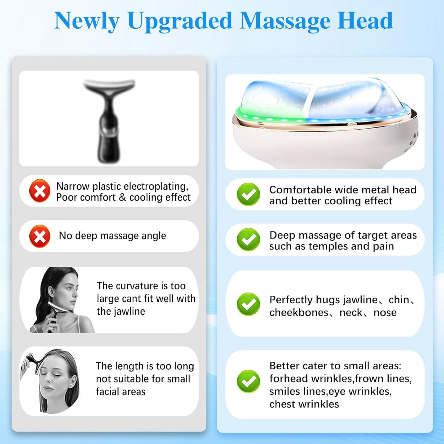 Cold Heat Facial Massager Red Light Therapy for Face Neck Eye Lifting Firming Depuffing,7-in-1 LED Facial Sculptor Skin Care,Cooling Electric gua sha Lift Device Reduce Forehead Frown Smile Line