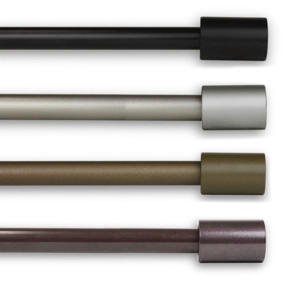 Contemporary Home Living 51" Cocoa Double Curtain Rod with Mounting Brackets