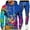 Blue, variant on Valora Men's Suits Men's Suits 1 Hop Fit Hoodie And Track Pants Set Sport Jogging Casual 3D Print Set Blue 2XL