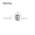 thumbnail image 2 of Uxcell Lot de 100 Vis Hexagonale, M2x2mm Tête en Acier Inoxydable 304 Vis à Vis Point Plat, 2 of 5