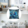 thumbnail image 3 of Blue butterfly blue flower Flowers Linen toss pillowcase Decoration pillowcase Gift preferred 18x18" Cushion cover 4 set Sofa pillowcase Sofa bedroom living room car, 3 of 8