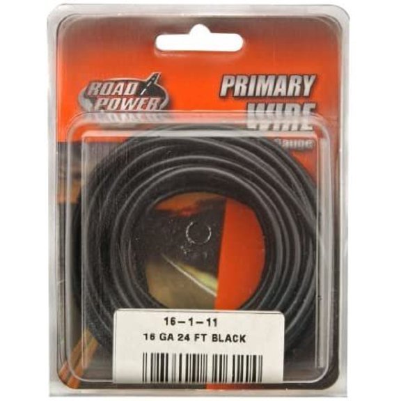 Coleman Cable Primary Wire 24ft. L Blk Carded