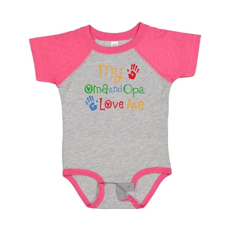 

Inktastic Oma and Opa Love Me Grandchild Gift Baby Boy or Baby Girl Bodysuit