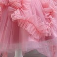 thumbnail image 3 of Crunowin Girls Summer Dress Sleeveless Round Neck Tulle Fabric Long Train & Sparkly Birthday Stage Formal Gown Hot Pink Size 3T, 3 of 10