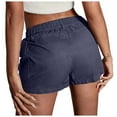 thumbnail image 3 of Women's High Waisted Stretchy Denim Bermuda Shorts Spring Summer Chic Button Front Relaxed Fit Elastic Waistband Solid Cargo Casual Summer Flowy Shorts with Pockets XS-XL, 3 of 9