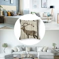 thumbnail image 5 of HGOD Design Fashion Deer Sofa Bed Home Decoration Pillow Case Forest Deer and Bird Art Cushion Cover Cotton 1 set of 2, various sizes, 5 of 7