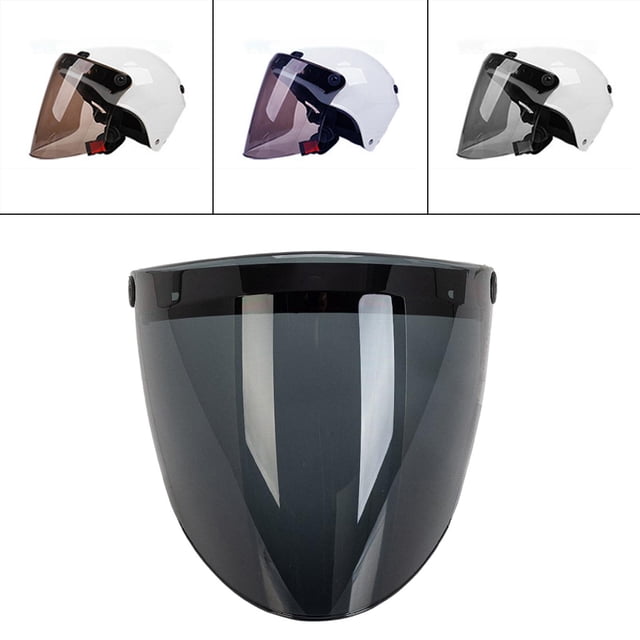 Visera para de motocicleta, abatible hacia arriba, de resistencia, lente , clásica, lente de protección facial, protección solar a negro Yotijar Visera de cascos