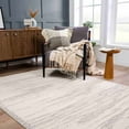 thumbnail image 3 of Hauteloom Munich Modern Farmhouse Hallway Entryway Runner Rug - Casual Boho Long Runner Rug - Bohemian Neutral Minimalist - Bone, Cream, Beige, Grey, Light Gray - 2'7" x 7'3", 3 of 17