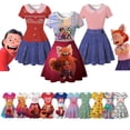 thumbnail image 2 of Turning Red Disney Ropa Niñas Vestido de verano Niños Cosplay Mei Panda rojo Estampado de dibujos animados Traje de encanto Casual Princesa Vestidos7-8T (Etiqueta 140) Gao Jinjia LED, 2 of 2
