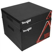 Yes4All Soft Plyo Box / Plyometric Jump Box Adjustable Plyo Box / Foam Plyo Box for Jump Training, Fitness and Conditioning (6 + 18 inch, Black)