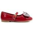 thumbnail image 5 of Balerina Para Niña Charol Rojo Ninos Moño Con Pedrería 12-21 rojo 21, 5 of 5
