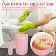 thumbnail image 5 of WSBArt 9Pcs Pink Bathroom Accessories Set - with Trash Can,Toilet Brush,Toothbrush Holder, Lotion Soap Dispenser, Soap Dish,Toothbrush Cup,Qtip Holder,Tray, 5 of 7