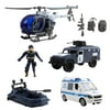 Vokodo Police Action Toys Special Operations Deluxe Set Includes Helicopter Armored Truck Ambulance Water Boat Soldier Car And Artillery Kids Perfect Army Military Pretend Play Gift For Children Boys