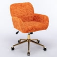 thumbnail image 6 of Xukmct Adjustable Height Office Chair with Metal Base and Wheels, 360 Degree Swivel Task Chair Computer Chair for Living Room, Office, Orange, 6 of 9