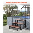 thumbnail image 5 of KFFKFF 3-Step Hot Tub Steps with Handrail, 25.2-Inch Wide Outdoor Spa Stairs, Durable Above-Ground/Inflatable Pool Ladder with 550 lbs Load Capacity, Versatile for Porch, Patio, Deck, and Trailers, 5 of 9