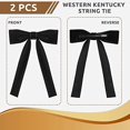 thumbnail image 3 of Paquete de 2 corbatas occidentales para hombres, corbatas de lazo Kentucky, pajaritas de vaquero negras Colonel Sanders, pajarita de fiesta negra, talla única, 3 of 5