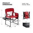 thumbnail image 3 of SSyao 1PACK Portable Foldable Outdoor Camping Directors Chair with Built-in Cup Holder, Red, 3 of 15