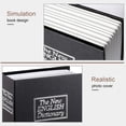 thumbnail image 6 of Piggy Bank, Real Paper Transfer Book Safe Box, Hollow with Secret Hidden Compartment, Key Lock, 4.5"×3.1"×1.8", Black Dictionary-Key, 6 of 7