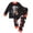 00-Black277, variant on WOYY Boys Halloween Skeleton Pajamas Snug Fit Long Sleeve Top Pants Sleepwear, Sizes 2-8