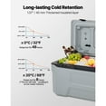 thumbnail image 5 of KFFKFF 74 QT Ultra-Light Hard-Sided Ice Chest Cooler Hard Chest Cooler Portable Cooler, Fits 120 Cans, 5 of 10