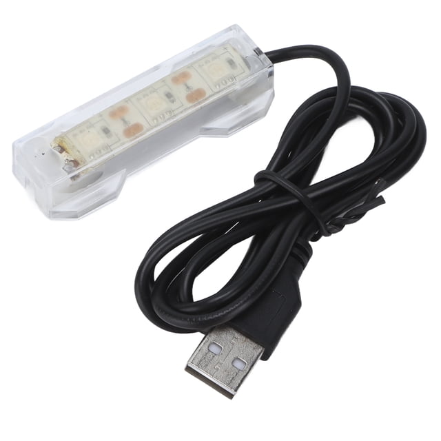 Aquarium USB Light, Plastic Fish USB Light For Aquatic Plants Landscape Green,Red,Yellow,Blue