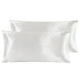 thumbnail image 5 of Luxury Satin Silk Deep Pocket Fitted Bed Sheet Mattress Cover Pillowcase Bedding, 5 of 22