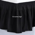 thumbnail image 2 of Unique Bargains 16" Drop Elastic Ruffles Brushed Bed Skirt Queen Black, 2 of 8