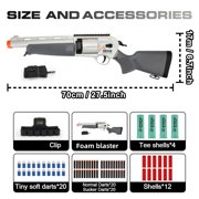 Foam Dart Blaster 2 in 1 EVA Foam Blaster with 60 foam dart for Ages 14+ 27.5 inch