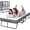 75" x 38" x 16.8" -white, variant on SOLAURA Folding Bed with Mattress, Single Cot Portable Foldable Bed for Adults, 75" x 31" Rollaway Bed with 5" Memory Foam Mattress, comfortable folding guest bed