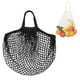 thumbnail image 1 of Uxcell 1-Pack Bolsa de Malla de Algodón, Bolsas de Compras Reutilizables y Lavables [Negro, Asa Corta], 1 of 1