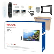 Elecsung 28 inches 4K LED TV webOS Smart Bathroom Waterproof Mirror IP65 SPA Hotel Television WiFi Voice Control ATSC