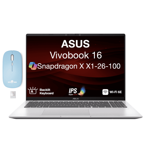 ASUS Vivobook 16 Snapdragon X1-26-100 16GB LPDDR5X 1TB SSD 16in WUXGA Win11P