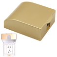 thumbnail image 2 of 1 pieza, caja de enchufe impermeable con patrón cepillado dorado champán, protector contra salpicaduras, protector de interruptor para Baño, 2 of 5