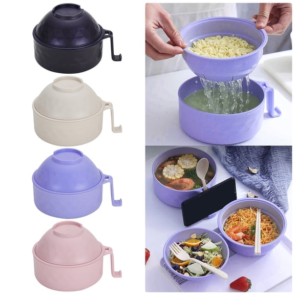 Dinnerware Sets Clearance! Ramen Bowl Set Microwave Ramen Cooker Instant Noodles Bowl With Chopsticks Rapid Ramen Noodles For College Dorm Room Dishwasher