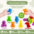 thumbnail image 4 of Tsyan 36 piezas de conteo de animales, juegos a juego, juguetes sensoriales con tazones de clasificación, actividades de aprendizaje preescolar, clasificación de colores, juego de juguetes educativos, 4 of 5