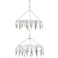 thumbnail image 3 of Socks Rack, 20 Clip Stainless Steel Underwear Drying Hanger Rotatable Windproof  for Laundry Room for Balcony, 3 of 8