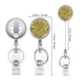 thumbnail image 2 of Retractable Badge Holder, Lightweight Plastic Badge Reel Retractable Card Holder with Key Ring Backing Belt Clip, 2 of 7