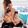 thumbnail image 4 of ITFABS Mother Daughter Match Sweater, Long Sleeve Off Shoulder Knitted Tops, 4 of 5