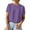 Purple, variant on NinXxx Women's Knit Short Sleeve Crewneck Yarn Textured Everyday Tee Red L